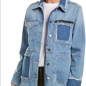 zadig & voltaire kick destroy denim jacket
